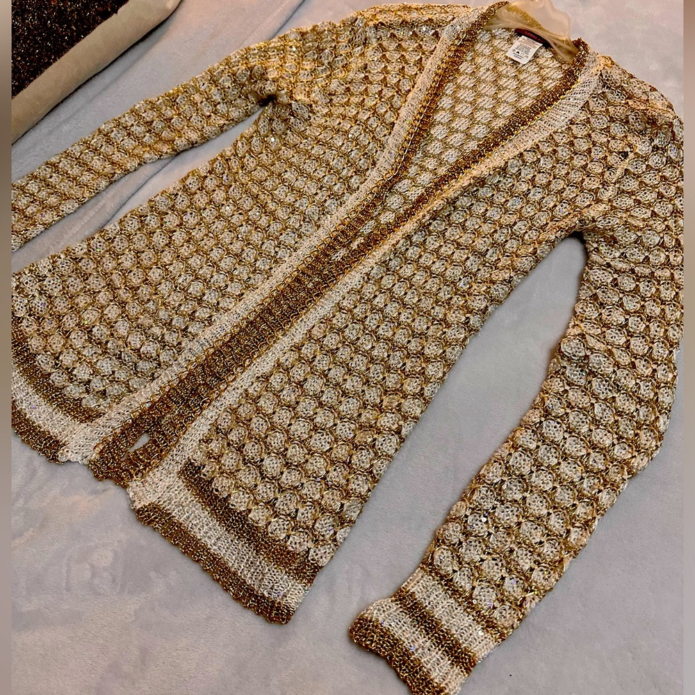 METALLIC CARDIGAN